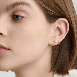COPY - Mejuri Mini Hoops 14k Yellow Gold